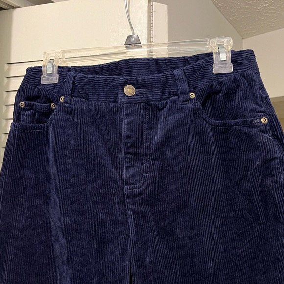 Newport News Jeanology Boot Cut Corduroy Jeans in Dark Indigo Blue, Size 6 Tall - Picture 3 of 7